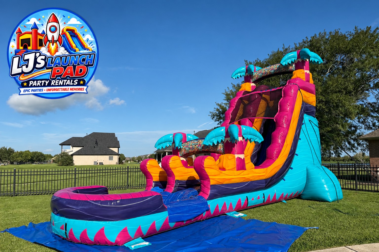 18-foot Tiki Rapids water slide